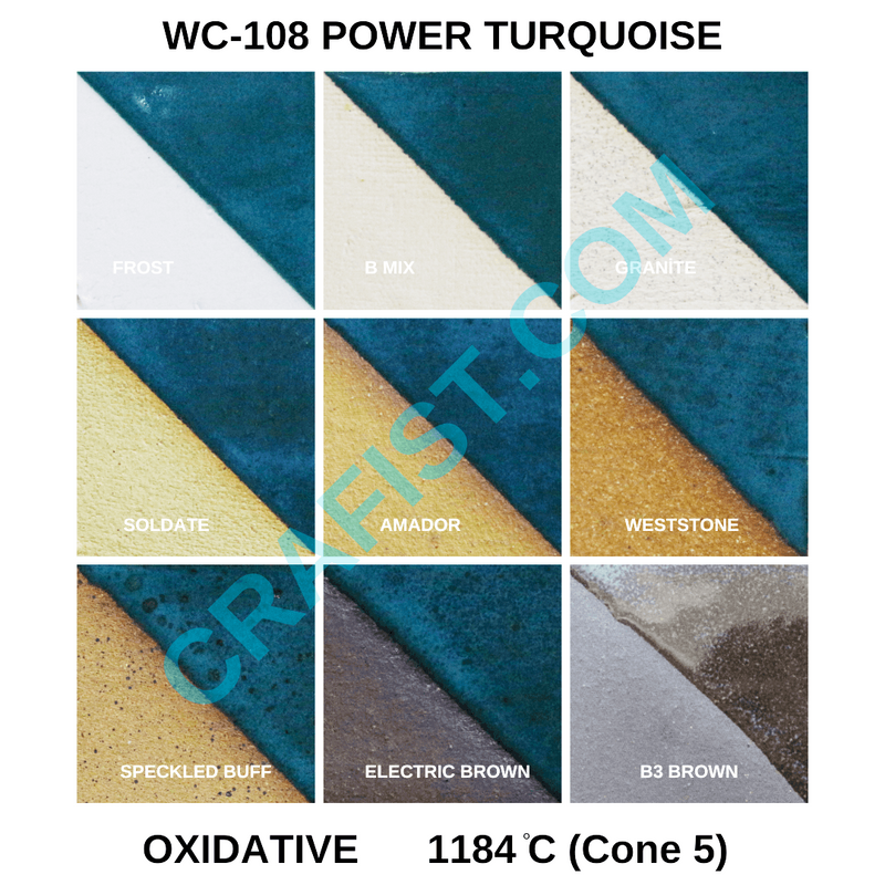 WC - 108 Power Turquoise Glaze (Liquid Glaze / 473 ml)