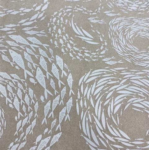 Fish School-Underglaze Transfer Sheet White-(52x39cm) Crafist
